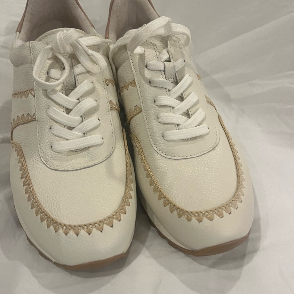 Dolce Vita Cream and Tan Sneakers